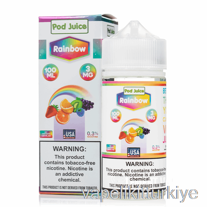 Vape Elektronik Sigara Gökkuşağı - Kapsül Suyu - 100ml 0mg